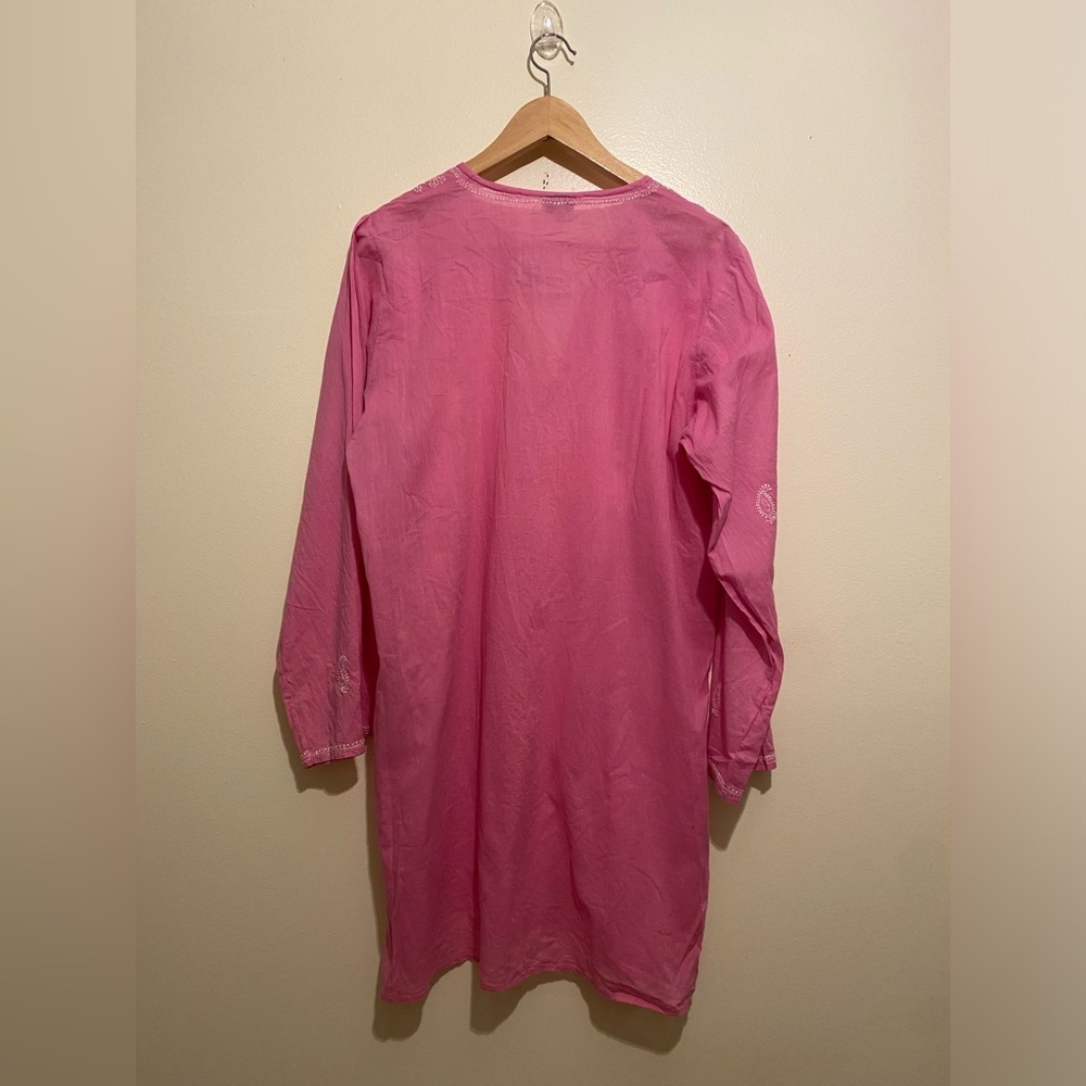 Roberta Roller Rabbit Pink Tunic with White Embroidery. Size 18. New - Picture 2 of 6